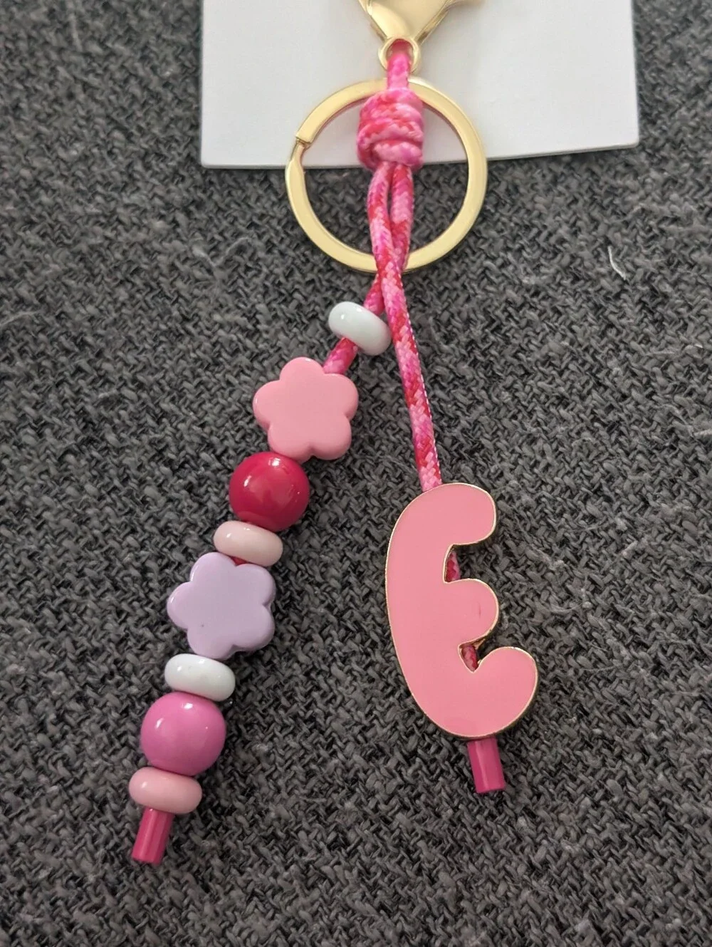 BaubleBar Initial Key Ring Bag Charm